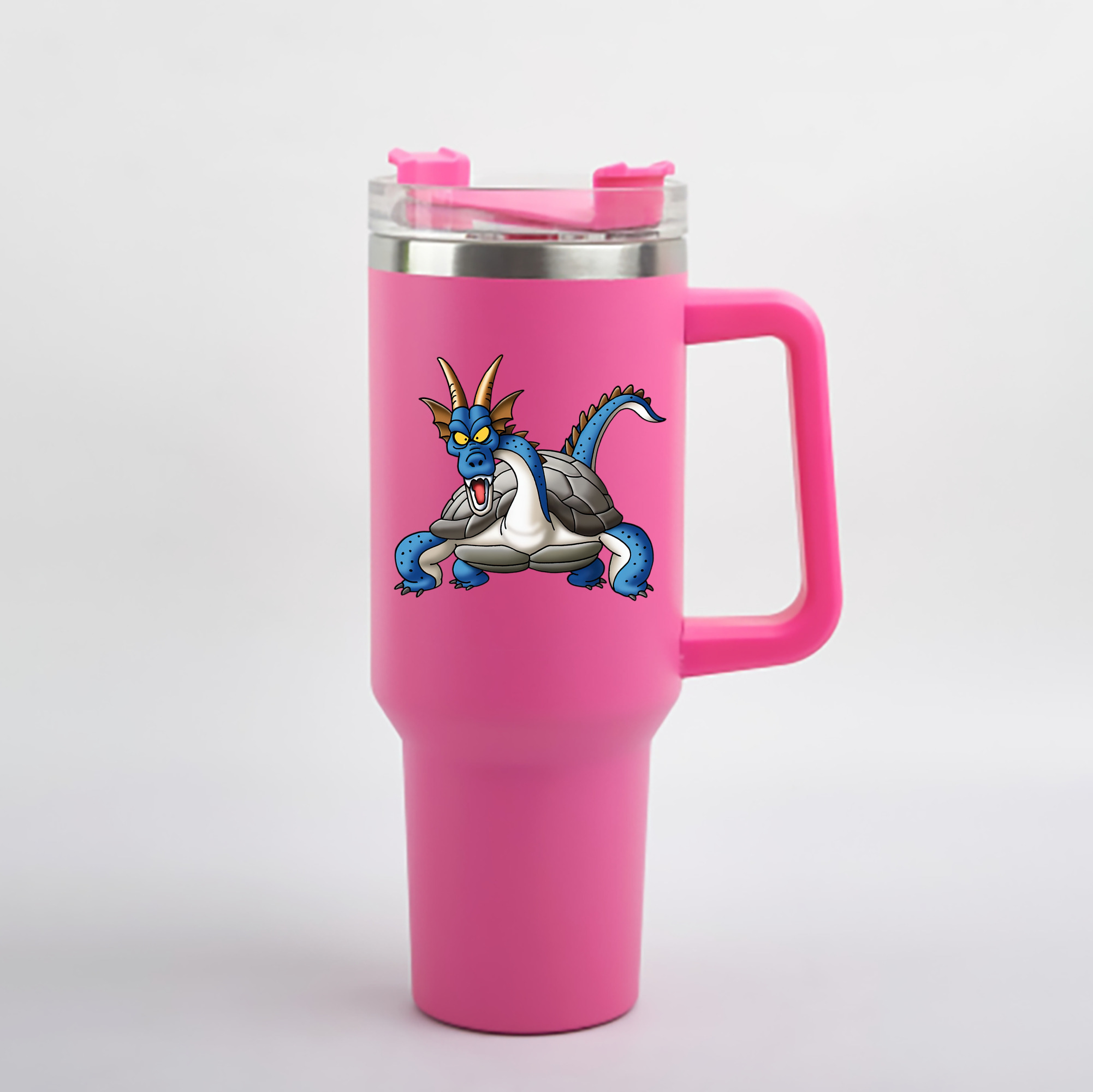 （画像用） ドラゴンクエスト Doragon Kuesuto Dragon Quest 1200mL車用タンブラー - クリスタルステッカー（プラスチックストロー付き）